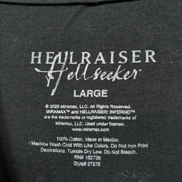 Hellraiser Hellseeker Horror Movie T-Shirt Size Large - Picture 4 of 4